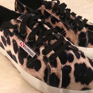 Superga Leopard Print Unisex 9.5 or 8 Sneakers
